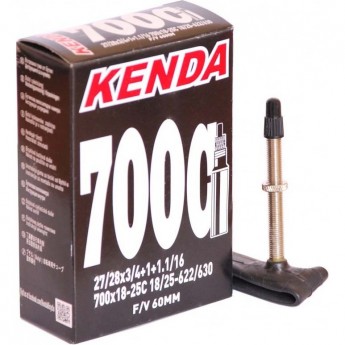 Камера KENDA PRESTA 28'' 700x18 - 25C Шоссейная, f/v-60 мм Камера KENDA PRESTA 28'' 700x18 - 25C Шоссейная, f/v-60 мм